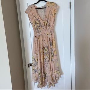 H&M Sheer Floral Ruffle Dress